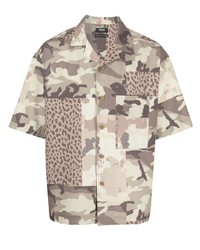 Chemise à manches courtes camouflage beige FIVE CM