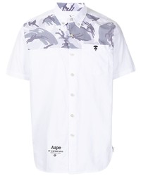 Chemise à manches courtes camouflage blanche AAPE BY A BATHING APE