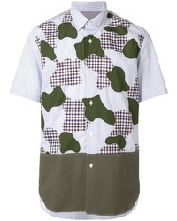 Chemise à manches courtes camouflage blanche Junya Watanabe MAN
