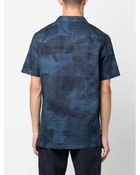 Chemise à manches courtes camouflage bleu marine Armani Exchange
