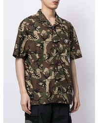 Chemise à manches courtes camouflage marron foncé AAPE BY A BATHING APE