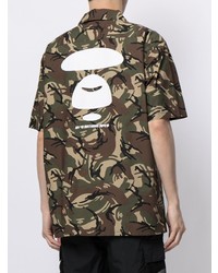 Chemise à manches courtes camouflage marron foncé AAPE BY A BATHING APE