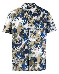 Chemise à manches courtes camouflage multicolore A.P.C.