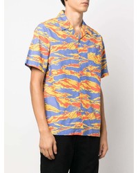 Chemise à manches courtes camouflage multicolore Maharishi