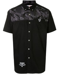 Chemise à manches courtes camouflage noire AAPE BY A BATHING APE