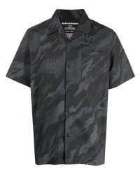 Chemise à manches courtes camouflage noire Maharishi