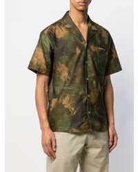 Chemise à manches courtes camouflage olive Off-White