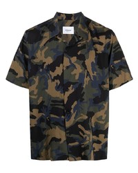 Chemise à manches courtes camouflage olive Dondup