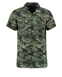Chemise à manches courtes camouflage olive Jack & Jones