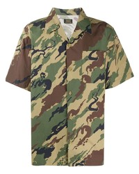 Chemise à manches courtes camouflage olive Maharishi