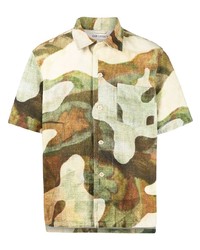 Chemise à manches courtes camouflage olive Our Legacy