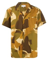 Chemise à manches courtes camouflage olive YMC