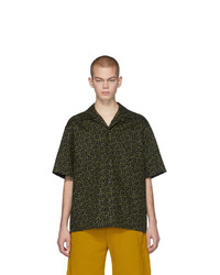 Chemise à manches courtes camouflage vert foncé