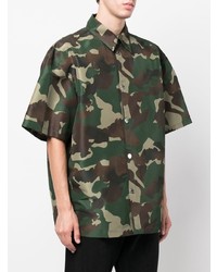 Chemise à manches courtes camouflage vert foncé Heron Preston