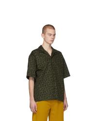 Chemise à manches courtes camouflage vert foncé Marni