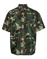 Chemise à manches courtes camouflage vert foncé Heron Preston