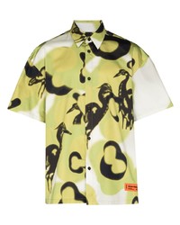 Chemise à manches courtes camouflage vert menthe Heron Preston