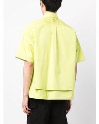 Chemise à manches courtes chartreuse Wooyoungmi