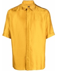 Chemise à manches courtes dorée Fendi
