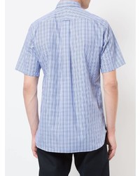 Chemise à manches courtes écossaise bleu clair Junya Watanabe MAN