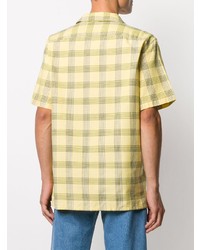 Chemise à manches courtes écossaise jaune PS Paul Smith