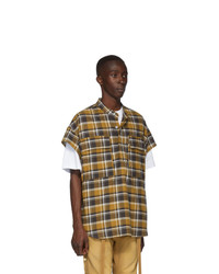 Chemise à manches courtes écossaise moutarde Fear Of God