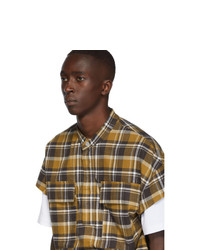 Chemise à manches courtes écossaise moutarde Fear Of God