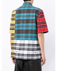 Chemise à manches courtes écossaise multicolore Off-White