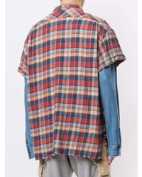 Chemise à manches courtes écossaise multicolore Greg Lauren