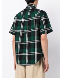 Chemise à manches courtes écossaise vert foncé Chocoolate