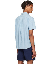 Chemise à manches courtes en chambray bleu clair Polo Ralph Lauren