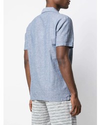 Chemise à manches courtes en chambray bleu clair Onia