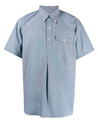 Chemise à manches courtes en chambray bleu clair Engineered Garments