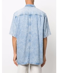 Chemise à manches courtes en denim bleu clair Isabel Marant