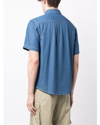 Chemise à manches courtes en denim bleue SPORT b. by agnès b.