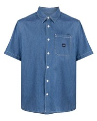 Chemise à manches courtes en denim bleue SPORT b. by agnès b.