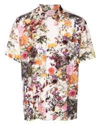 Chemise à manches courtes en lin à fleurs multicolore OSKLEN