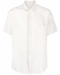 Chemise à manches courtes en lin blanche 120% Lino