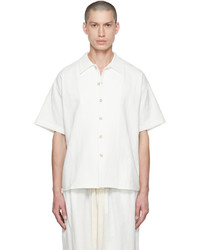 Chemise à manches courtes en lin blanche COMMAS