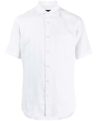 Chemise à manches courtes en lin blanche D'urban