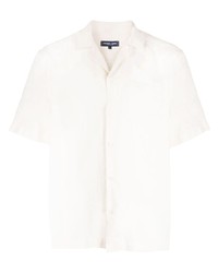 Chemise à manches courtes en lin blanche Frescobol Carioca
