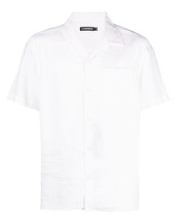 Chemise à manches courtes en lin blanche J. Lindeberg