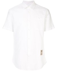 Chemise à manches courtes en lin blanche Kent & Curwen