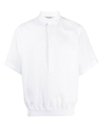 Chemise à manches courtes en lin blanche La Fileria For D'aniello