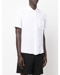 Chemise à manches courtes en lin blanche Malo