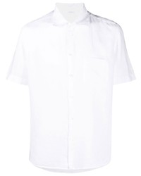 Chemise à manches courtes en lin blanche Malo