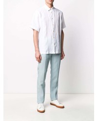 Chemise à manches courtes en lin blanche Paul Smith