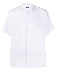 Chemise à manches courtes en lin blanche PMD