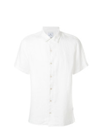 Chemise à manches courtes en lin blanche Ps By Paul Smith