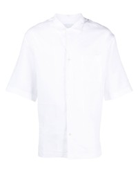 Chemise à manches courtes en lin blanche PT TORINO